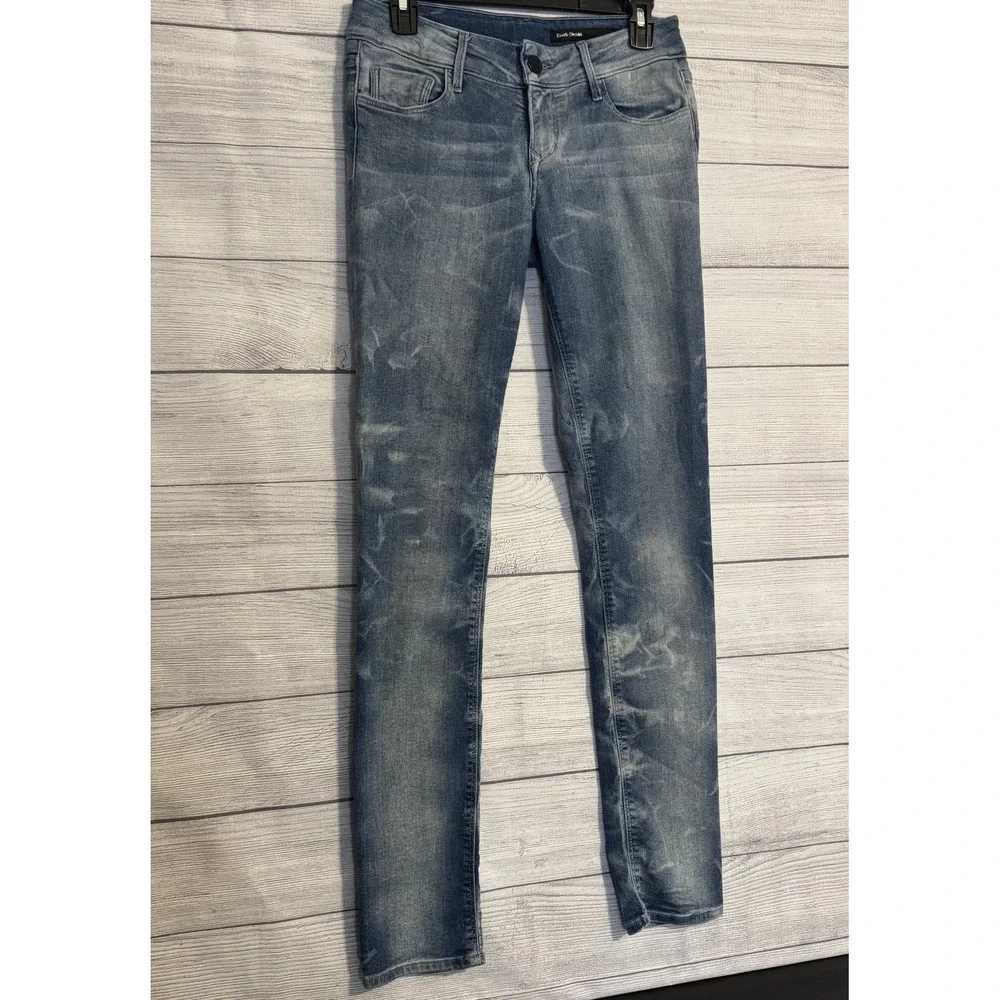 Black Orchid 28 Soft Stretch Skinny Jeans Blue Embellished Back Pocket